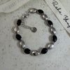 Silver Bracelet For Women Men Black Beads Simple Wedding Engagement Party Party Jewelry - Image 2
