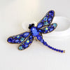 Crystal and European Vintage Dragonfly Brooch Pin Point Drill Dragonfly Brooch - Image 2