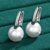 Imitation Pearl Drop Earrings in Silver Tone - Image 6
