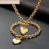 Cubic Love Heart Minimalist Jewelry Set Necklace Earrings Bracelets Stainless Steel Women Party Accessories - Image 11