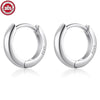 Silver Hoop Earrings for Women Men Micro Pave CZ Minimalist Huggie Hoops Stackable Ear Jewelry Gifts - Image 10