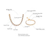 White Green Cubic Zirconia Stainless Steel Necklace Bracelet Elegant Charm Jewelry Sets Women - Image 5