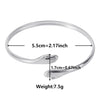 Metal Silver Color Heart Animal Snake Hand Hug Flower Leaf Bangles Bracelets For Women Girl Jewelry Stainless Steel Bangle Gift - Image 19