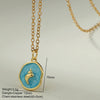 Bohemian Enamel Moon Star Necklace For Women Cute Shell Heart Collars Stainless Steel Long Chain Choker Summer Beach Jewelry - Image 13