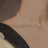 Shiny Cute Faceted Crystal Quartz Beads Necklace Transparent Rhinestone Thin Short Simple Collar Woman Girl Party Jewelry Gift - Image 2