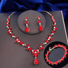 3Pcs lime green Jewelry Sets for Women Earrings Bracelets Choker Necklace Set Prom Bridal Wedding Jewellry Accessories - Image 2