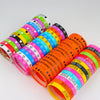 10Pcs/Lot Multicolor Luminous Heart Silicone Bracelets For Men Women Flower Sport Mix Style Rubber Wristband Bangle Jewelry Gift - Image 2