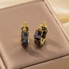 Golden Plated Cubic Zirconia Drop Hoop Earrings for Women Huggies Party Jewelry Gifts - Image 7