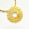 Exaggerated Metal Alloy Big Sun Pendant Necklace For Women Jewelry Show Model Clothing Statement Accessory - Image 2