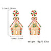 Creative Christmas Colorful Enamel Candy House Shaped Drop Earrings Crutch Dangle Earring For Women Men Holiday Jewelry - Image 3