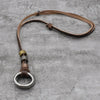 Men Women's Trible Multi-layer Vintage Double Circles Pendant Leather Weaved Punk Necklace Jewelry Necklaces - Image 5