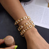 Gold Pvd Plated Round Heart Star Moon Open Bracelet For Women Stainless Steel Cuff Bangle Jewelry - Image 2