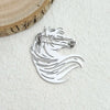 innovative horse head hollow stainless steelGold-plated brooch, suit lapel pin, formal fittings - Image 4