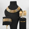 Dubai Jewelry Set Big Necklace Ethnic Style Bracelet Earrings for Women Elegant Bridal Wedding Accessories - Image 5