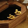 Korean Stainless Steel Earrings For Women Gold Color Simple Knot Earrings Ladies Kpop Accessories - Image 5