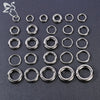 ZS 1PC Titanium Hoop Earring for Women Silver Plated Circle Earring Large Gauge Seputm Nose Ring 2/4/6/8/10/12G Punk Earring - Image 2