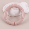 Colorful Acrylic Tube Bead Bangle with Elastic Fit - Image 26