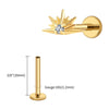 Titanium CZ Starburst Stud Earring 16G Sunrise Helix Stud Tragus Cartilage Labret Monroe Piercing Jewelry - Image 25