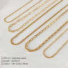 Box Chain Necklace Smooth Stainless Steel Choker Necklace Friendship 2MM Gold Color Women Gift Jewelry - Image 2