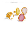 Candy Multi-Color White Pink Blue Yellow Resin Adjustable Ring Gold Color Stainless Steel Summer Jewelry Gift - Image 17