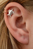 Glamour Lady Simple Zircon Set Flower Earrings Banquet Jewelry - Image 9