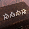 Hip Hop Cubic Zirconia Xo Letter Pendant Earrings Necklace Set for Men and Women Jewelry - Image 4