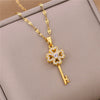 Light Zircon Crystal Stainless Steel Necklaces For Women Korean Sweet Sexy Female Clavicle Chain Jewelry - Image 20