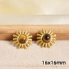 Maillard Series Stainless Steel Earring Tiger Eye Stone No Fade Earrings Sun Oval Butterfly Fan-Shaped Jewelry - Image 17