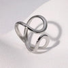 Stainless Steel Irregular Wave Rings for Women Men Creative Gold Color Adjustable Opening Ring Female Statement Jewelry Gifts - Image 20