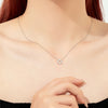 Women Silver Star of David Zircon Long Chain Pendant Necklace Anniversary Wedding Jewelry - Image 2