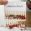 20PCS Women's Christmas Earring Set Holiday Earring Bell Bow Earring Snow Party Earring Christmas Gift - Image 7