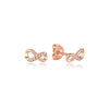 Infinity and Heart Stud Piercing Earrings with Crystal Accents - Image 17