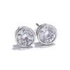Shiny Cubic Zirconia Round Stud Earrings Stainless Steel Daily Jewelry Accessories - Image 8