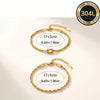 2pcs Gold Plated Stainless Steel Bracelets Stackable Layered Elegant Daily Party Holiday Gift - Image 2