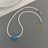 Korean Ceramics Love Heart Choker Necklace for Women Girl Colorful Neck Jewelry - Image 9