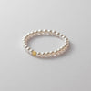 Silver Bead Pearl Chain Square Adjustable Ring for Women Classic Jewelry Minimalist Accessories - Image 7