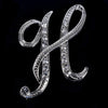 Crystal Rhinestone 26 Letters Women Collar Brooch Pin Corsage Bouquet Jewelry - Image 17
