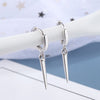 Silver Unisex Punk Rock Personality Spike Rivet Taper Hoop Earrings Rock Party Jewelry - Image 1