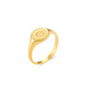 Creative Eagraved Facial Expression of Moon Sun Star Gold Plated Ring Stainless Steel Godness Signet Ring - Image 7