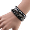 Leather Punk Spike Rock Studded Bracelet Goth Cuff Bracelet Gothic Rivet Buckle Wristband With Metal Chain Skull Accessories - Image 12