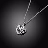Silver Mom Zircon Charm Loves Heart Necklace Pendant Mother's Day Gift For Mum - Image 3