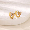 Elegant Zircon Bow Earrings For Women Stainless Steel Gold Color Bowknot Earrings Wedding Jewelry Gift - Image 2