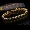 Pera Design Gold Color Round Shape Purple Cubic Zirconia Stone Charm Link Bracelets Wedding Jewelry for Women - Image 4