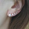 Dainty Cubic Zirconia Earrings for Women Climber One Line Ear Earrings Newly Designed Wedding Jewelry - Image 9