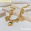 316L Stainless Steel Golden Butterfly Heart Love Anklet For Women Foot Chain Jewelry Glamorous Gift - Image 1