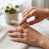 316L Stainless Steel Twisted Spiral Hollow Wide Band Open Ring Gold Plated Jewelry For Women Gift - Image 2