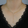 Geometric CZ Station Link Chain Choker Sexy Long Lariat Women Necklace Iced Out Zirconia Jewelry - Image 18
