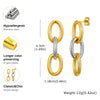 Two Tone Circle Hoop Earring for Women, Hammered Stainless Steel Women's Mini Huggie Earrings, Gold Plated Small Hoops - Image 11