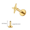 Titanium 16G Four-Pointed Star Cartilage Earring Helix Tragus Stud Flatback Labret Nose Stud Piercing - Image 11
