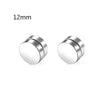 1 Pair 6-12mm Black Stainless Steel Magnetic Fake Gauges Earring Studs for Men Women Non Pierced Earrings - Image 10